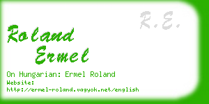 roland ermel business card